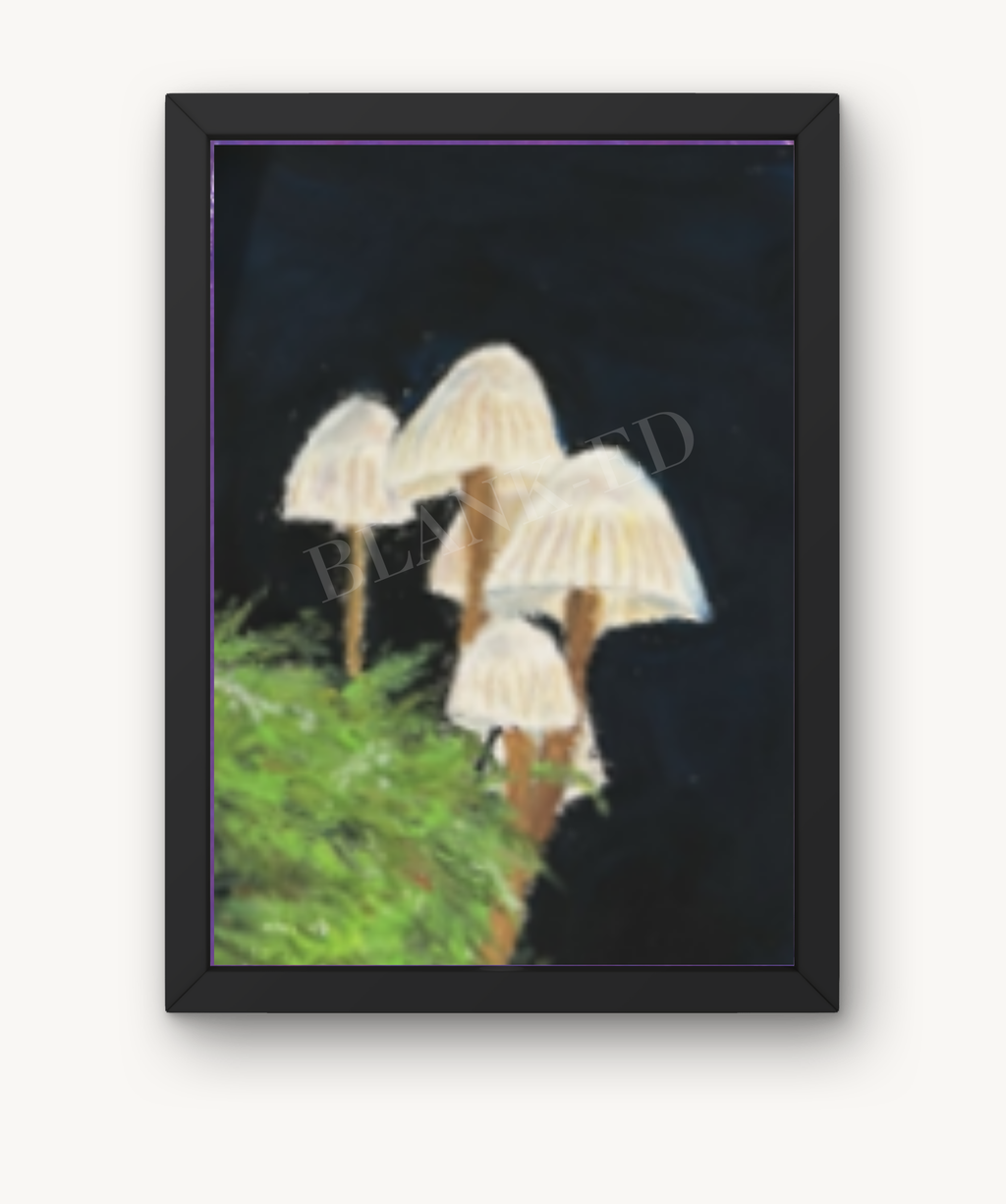 Mushroom Art Print by Tee-ell