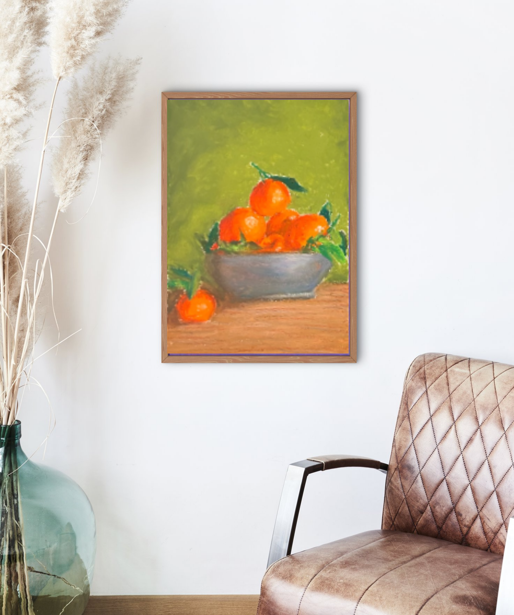 Tangerines Art Print by Tee-ell