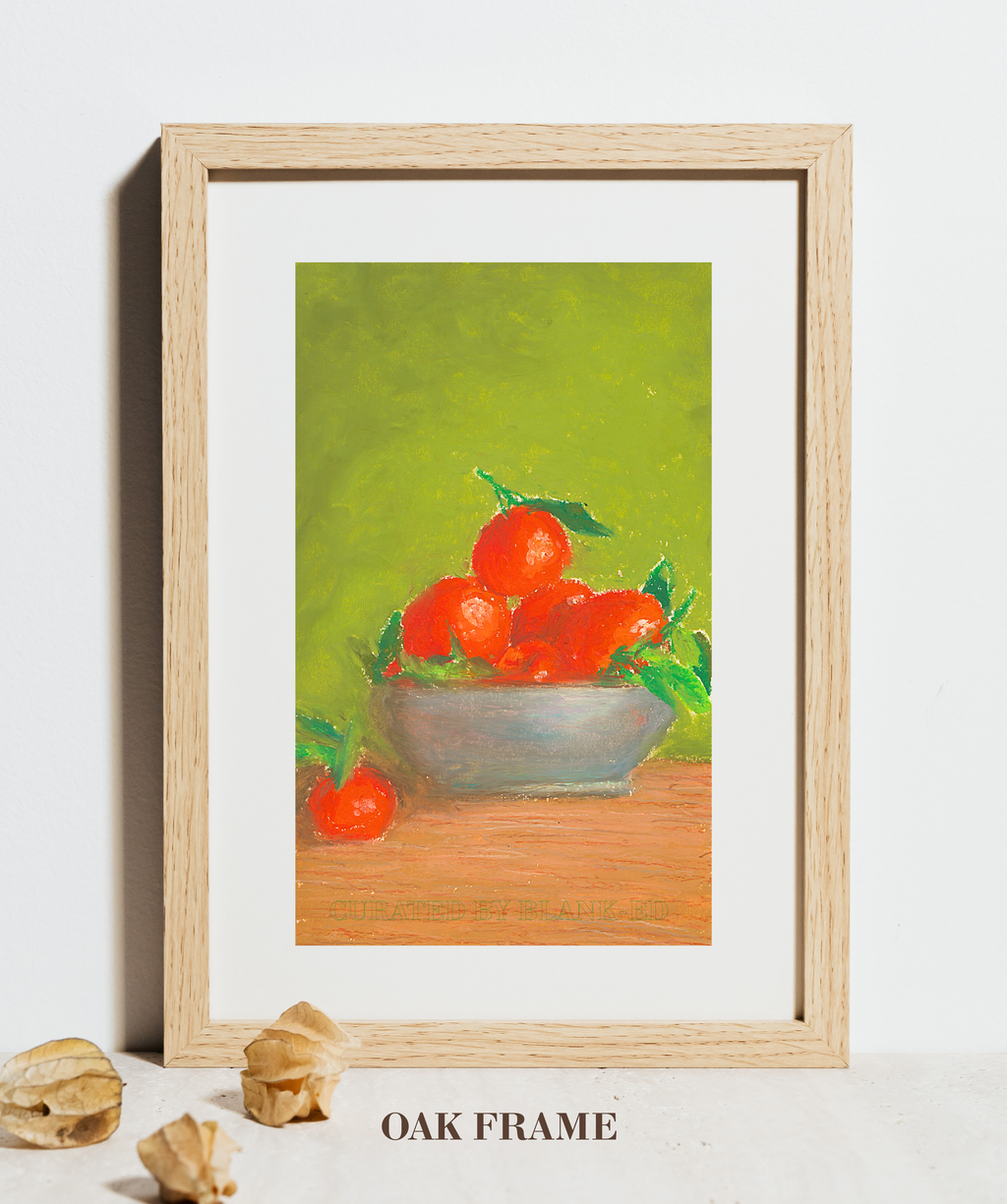 Tangerines Art Print by Tee-ell
