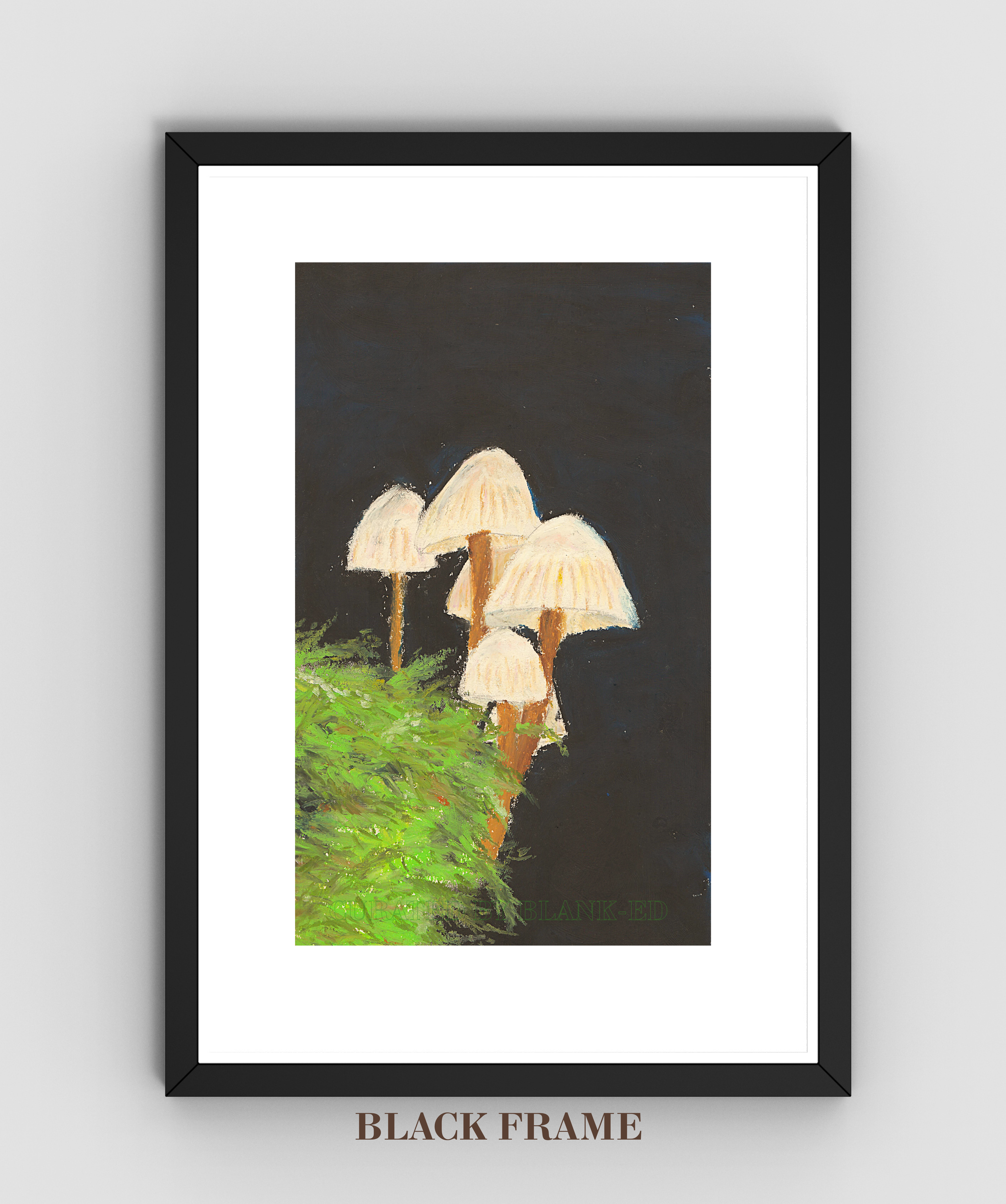 Mushroom Art Print by Tee-ell